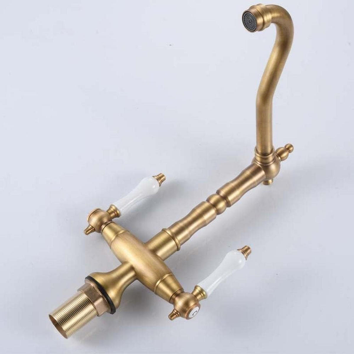 BADEZIMMERARMATUR， Messing europäischen Stil, 39 x 25 x 6,5 cm - Goldfarben, Metall (39/6.5/25cm) - Vallsero