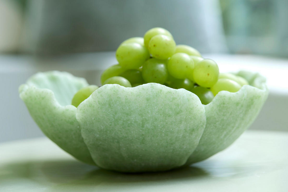 SCHALE Fresia Grün Ø25,5/9,5 cm - Grün, Kunststoff (9.5cm) - Light & Living