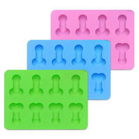 EISWÜRFELFORM 3-teiliges Set Silikon - Grün, Kunststoff (14.2/1/18.5cm)