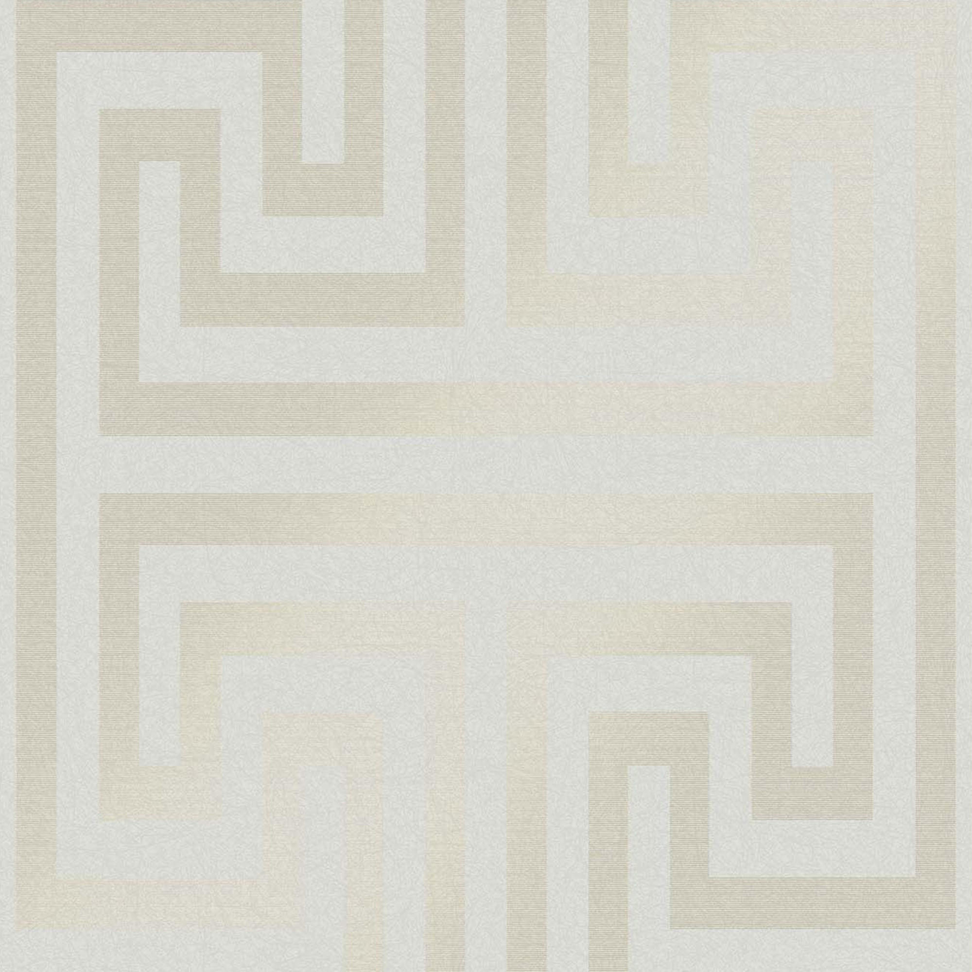 VLIESTAPETE Griechisches Schlüssel Champagner - Naturfarben, Papier/Kunststoff (52/1000cm) - next