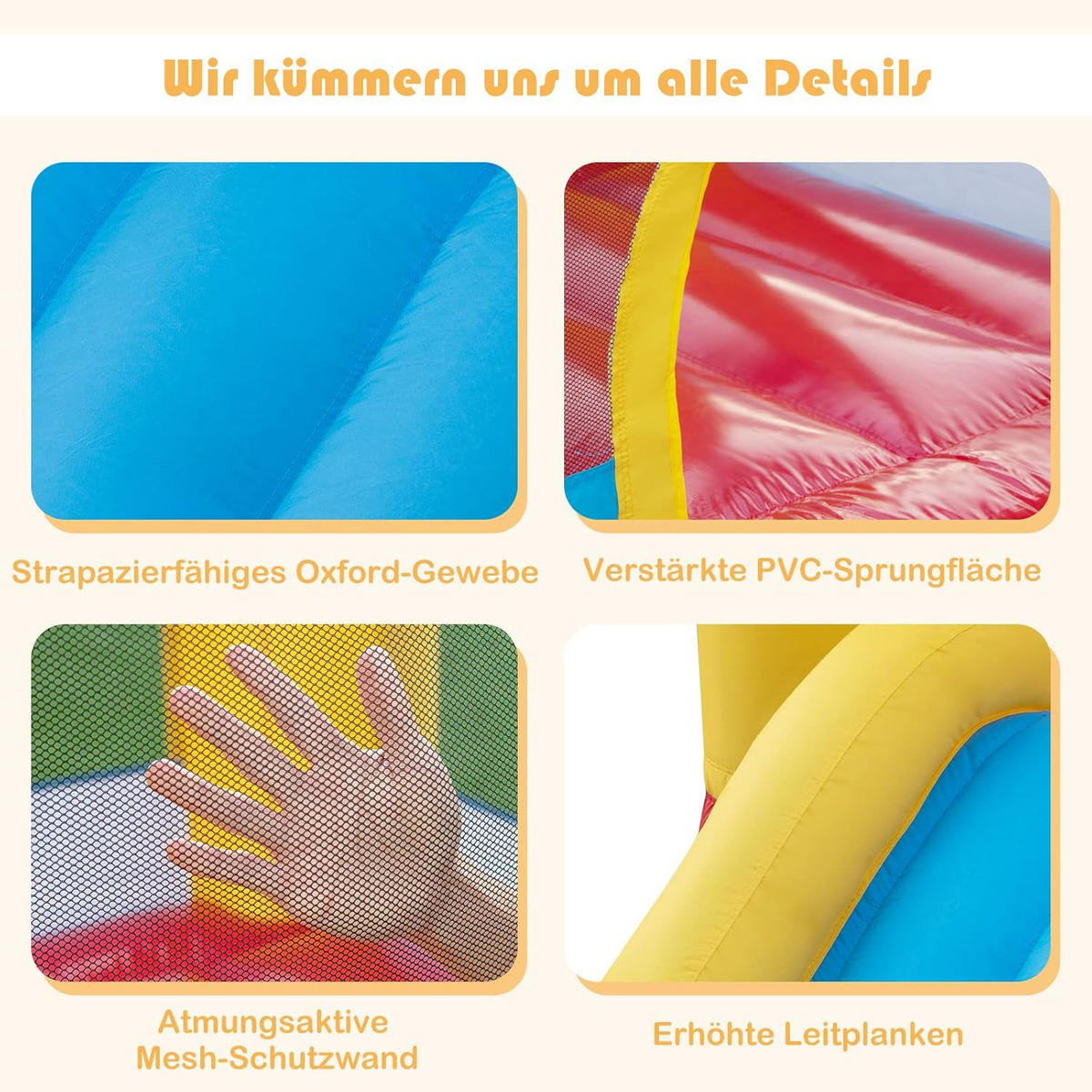 HÜPFBURG 239cm Multicolor - Multicolor, Kunststoff (306/288/239cm) - COSTWAY