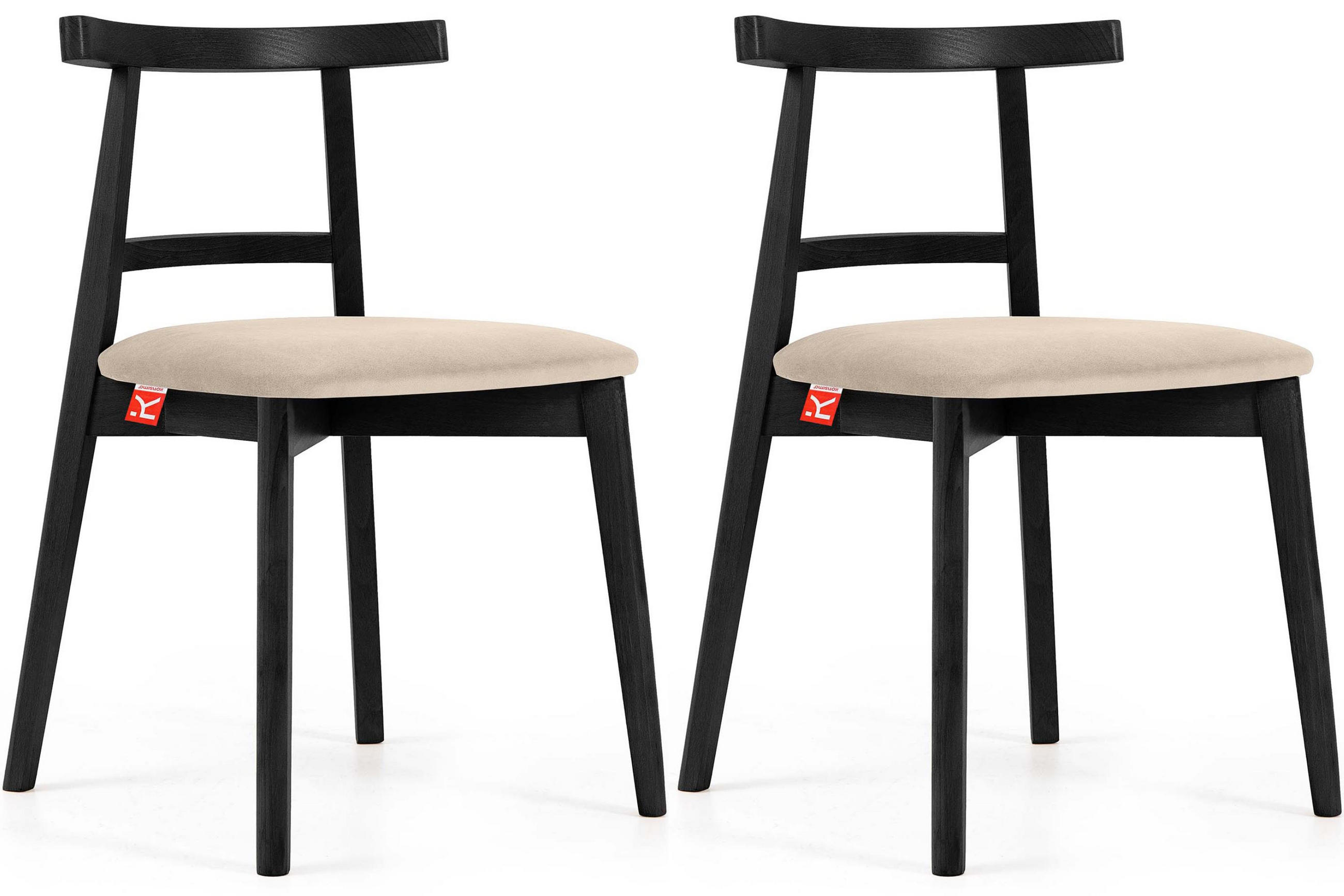 Konsimo® Esstischstühle Creme, Schwarz 47x76x45 cm