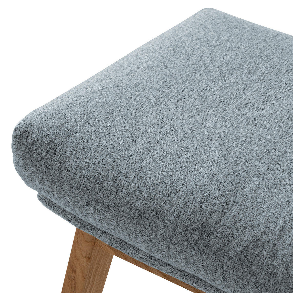 POLSTERHOCKER - Eichefarben/Blaugrau, Eichenholz/Textil (54/41/41cm) - home24