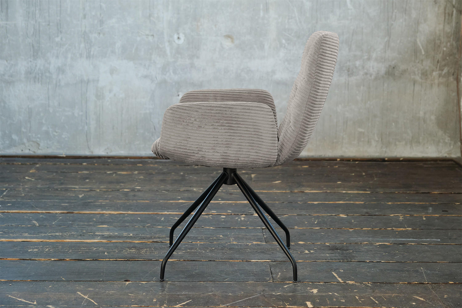 DREHSTUHL NEW CHARME Steingrau Cord - Grau, Textil (59/87/66cm) - KAWOLA
