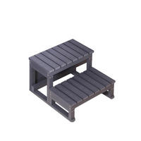 OUTDOOR Whirlpool Treppe MASI - Anthrazit, Kunststoff (62/40/54cm) - Home Deluxe