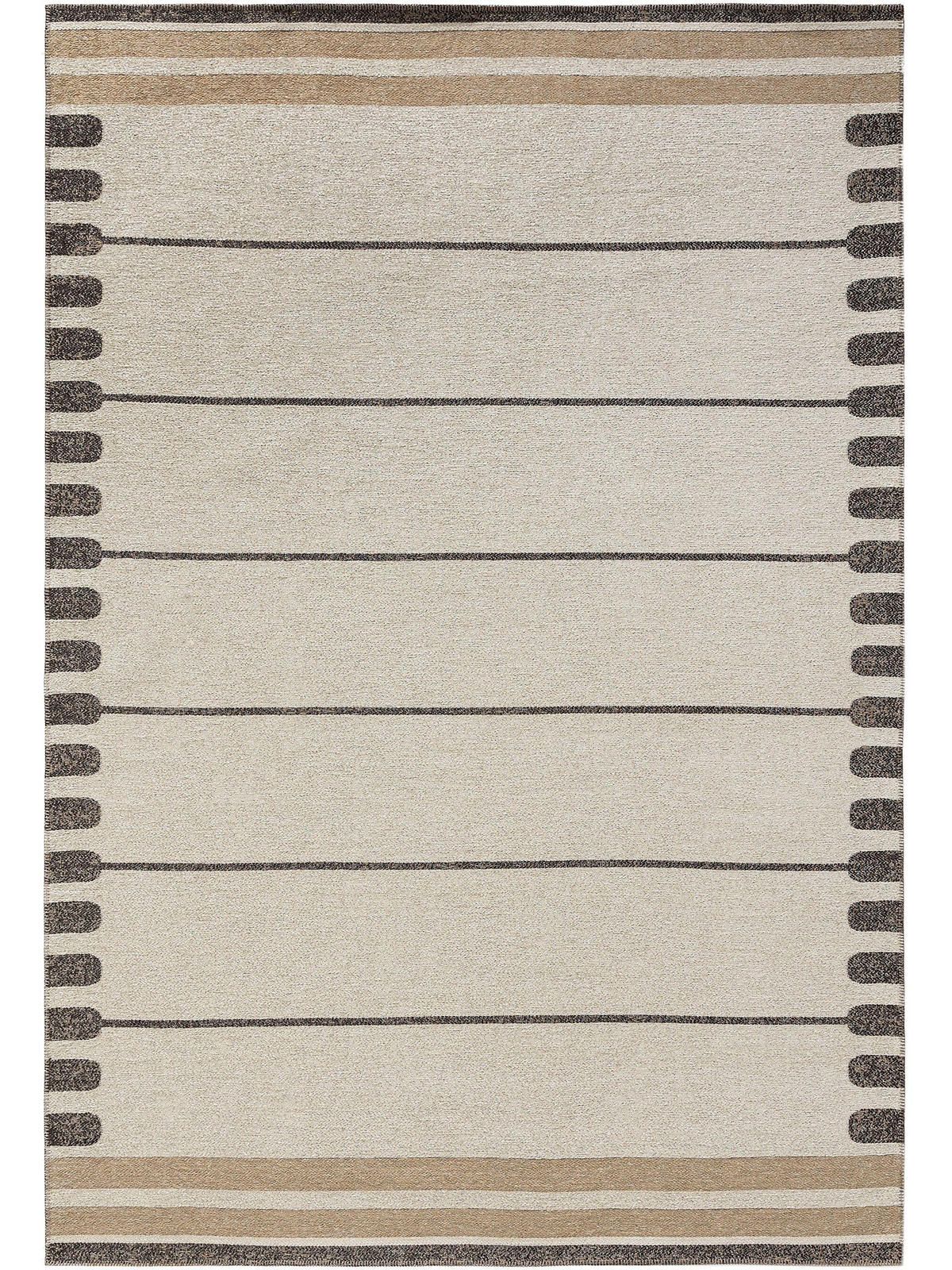 FLACHGEWEBETEPPICH Elena Beige/Braun 200x290 cm - Beige, Textil (200/290cm) - benuta Nest