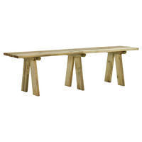 GARTENBANK 160 cm Massivholz Kiefer Imprägniert - Braun, Holz (160/45/38cm) - furnicato
