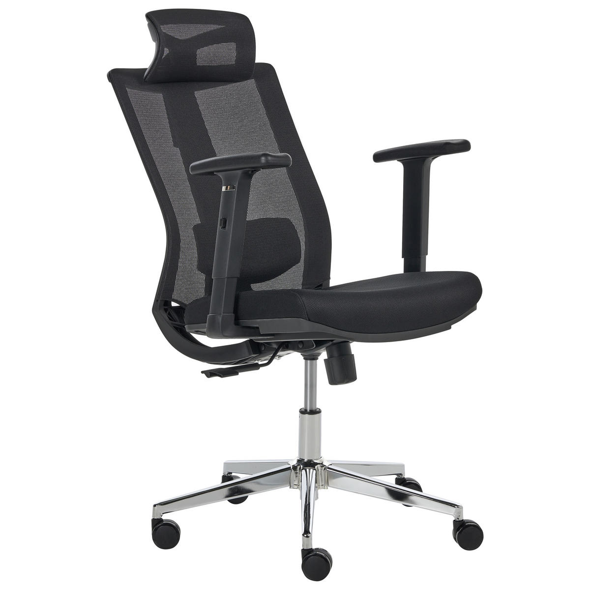 KANCELÁŘSKÁ ŽIDLE Látka Černá Enso - černá, textil (66/123/66cm) - Beliani
