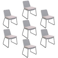 GARTENSTUHL BALERO - 7, Hellgrau - Hellgrau, Kunststoff/Metall (63/85/62cm) - Home Deluxe