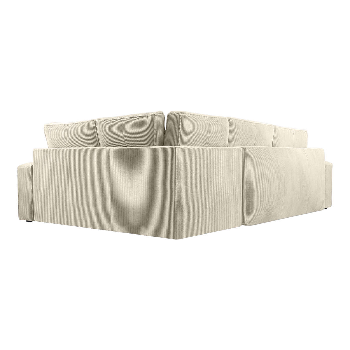 ROHOVÁ SEDACÍ SOUPRAVA FJORDI s funkcí spaní, Béžová - béžová, textil (296/196cm) - Fedve