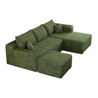 WOHNLANDSCHAFT DE-34833 2-Sitzer Chaiselongue rechts Grün - Grün, Textil (151/58/241cm) - ComfortXL