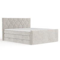 BOXSPRINGBETT Toma Beige 200/200 cm - Beige/Schwarz, Holz/Holzwerkstoff (200/200cm) - Maison de Reve