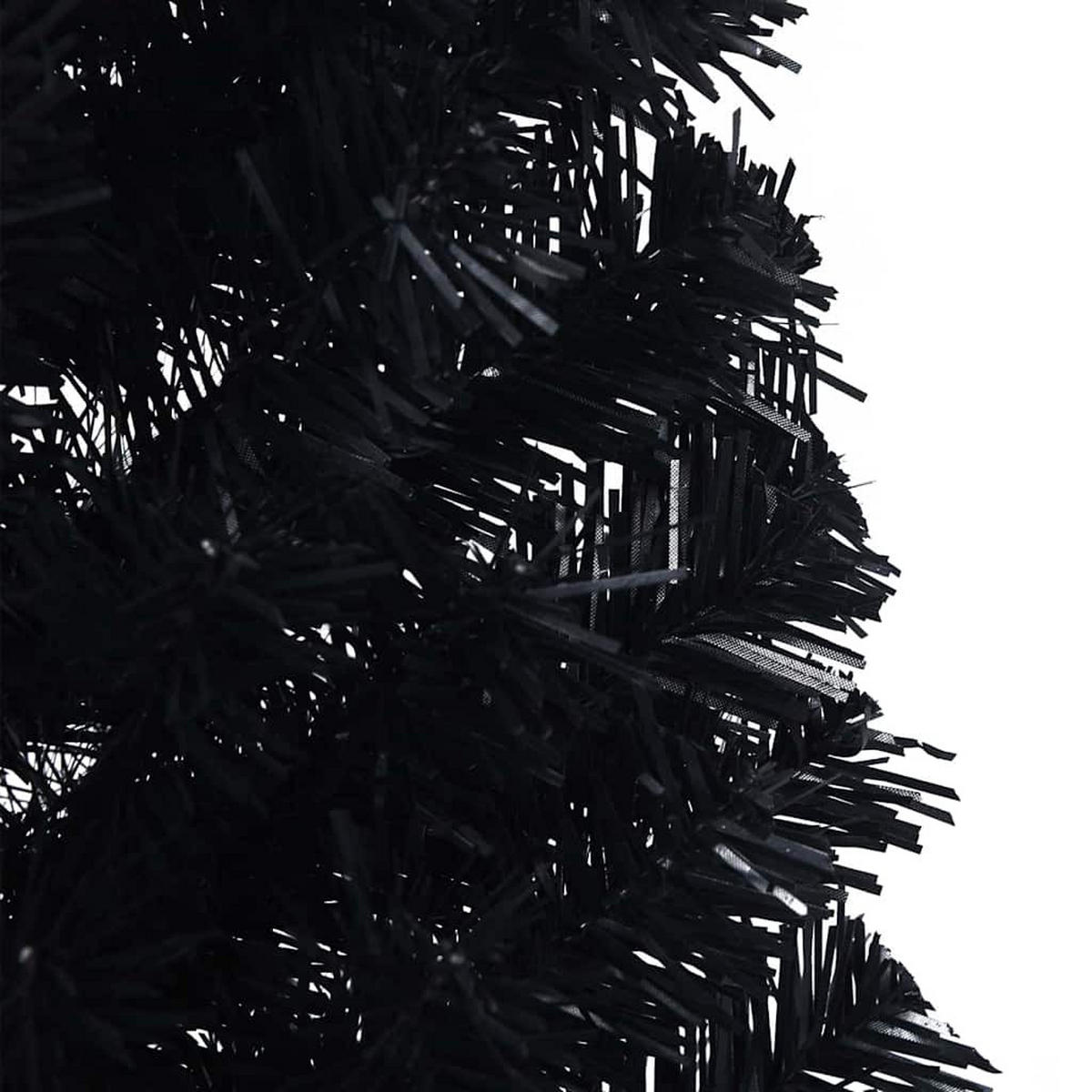 WEIHNACHTSBAUM Künstlicher Vorbeleuchteter Haltbar 68/68/120 cm Schwarz PVC - Schwarz, Kunststoff (120cm) - vidaXL