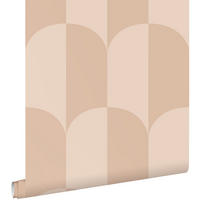 TAPETE Art Decó Muster 50 x 900 cm - Terracotta, Papier (50/900cm) - ESTAhome