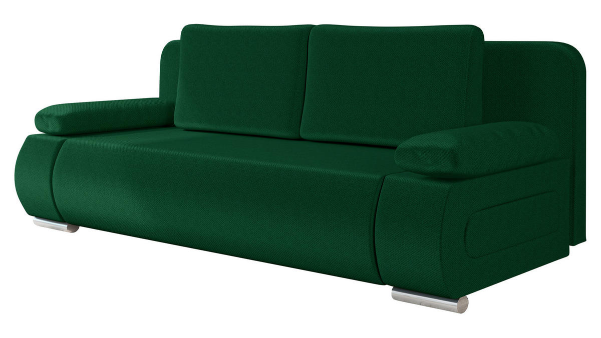 SCHLAFSOFA Emma - Dunkelgrün, Holz/Kunststoff (200/77/92cm) - MIRJAN24