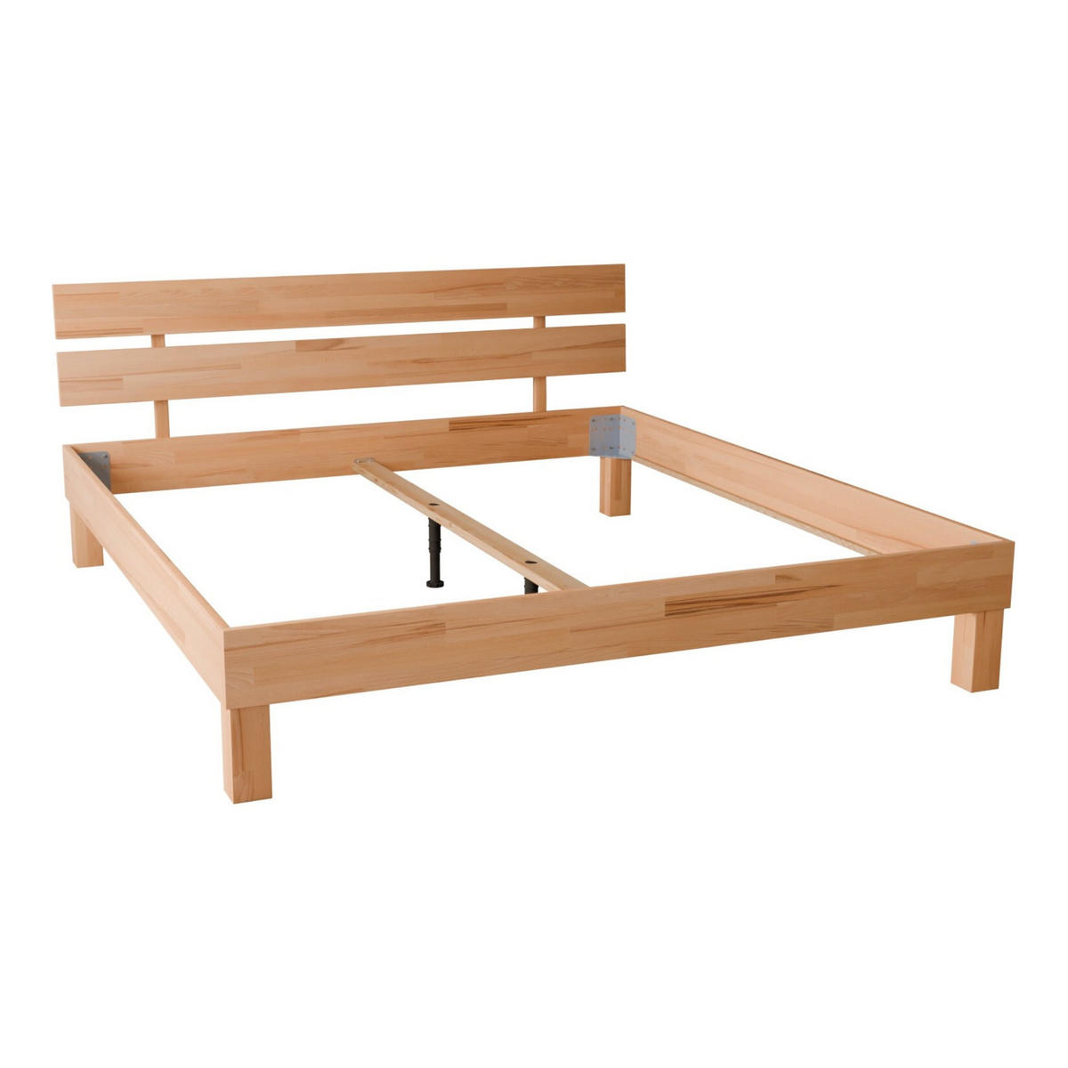 BETT 180/220 cm aus Kernbuche - Braun, Holz (180/220cm) - MeinMassivholz