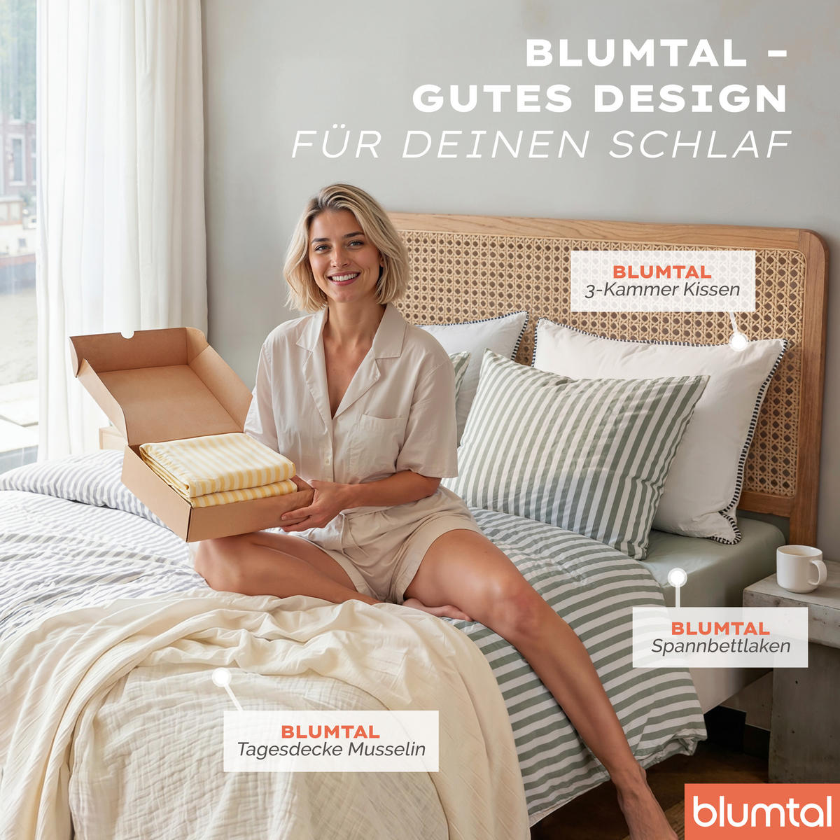 BETTWÄSCHE Seersucker, 3-teilig, 200/200 cm & 80/80 cm, Grau - Grau, Textil (200/200cm) - Blumtal