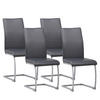 FREISCHWINGER MURANO, 4er Set, grau, kunstleder - Grau, Metall (45/99/59cm) - Albatros