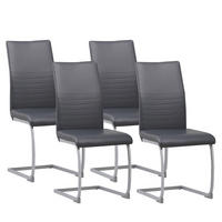 FREISCHWINGER MURANO, 4er Set, grau, kunstleder - Grau, Metall (45/99/59cm) - Albatros