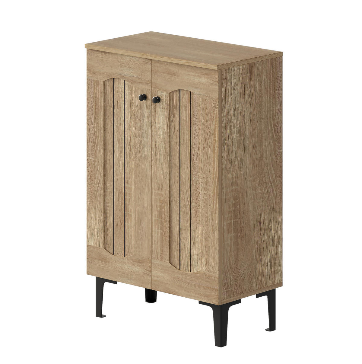 SCHUHSCHRANK 60/31,5/95 cm mit Doppeltüren, festen Einlegeböden aus Spanplatte, Holzfarbe - Eichefarben, Holzwerkstoff (60/95/31.5cm) - Redom