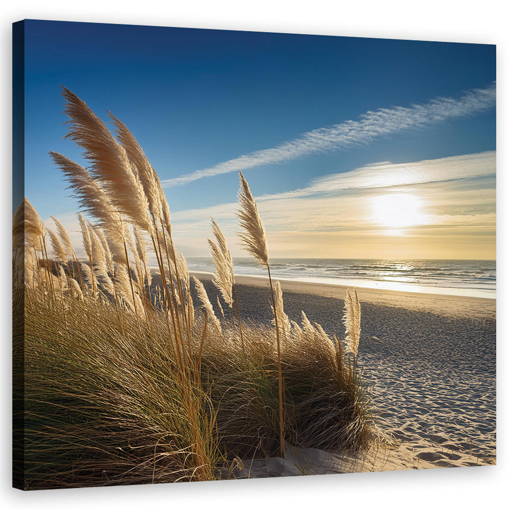 WANDBILD strand meer natur - Beige, Textil (50/50cm) - Feeby