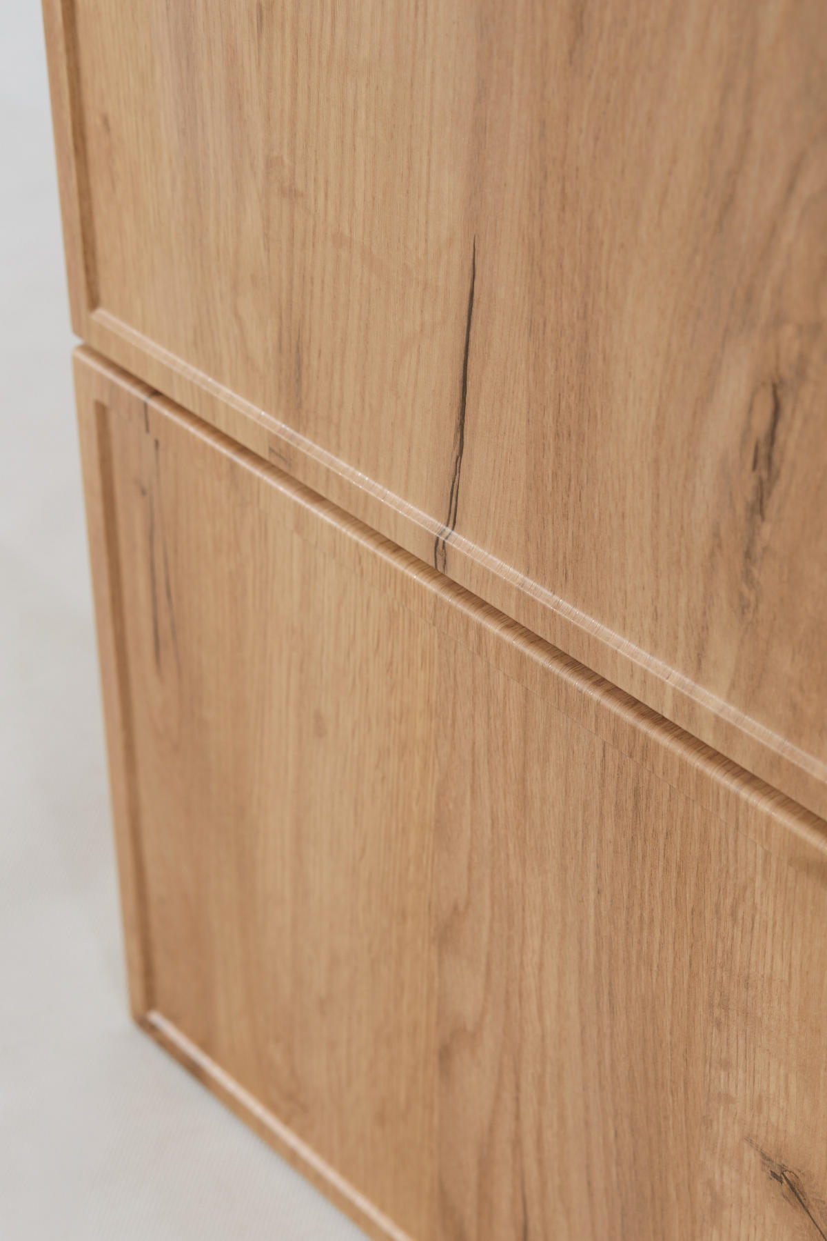 BADEZIMMERSCHRANK, Craft-Eiche / Weiß, Goldene Griffe, 140 ( 2 x 60 + 20) x 46 x 57 cm - Eichefarben/Goldfarben, Holzwerkstoff/Kunststoff (140/57/46cm) - 3XE LIVING