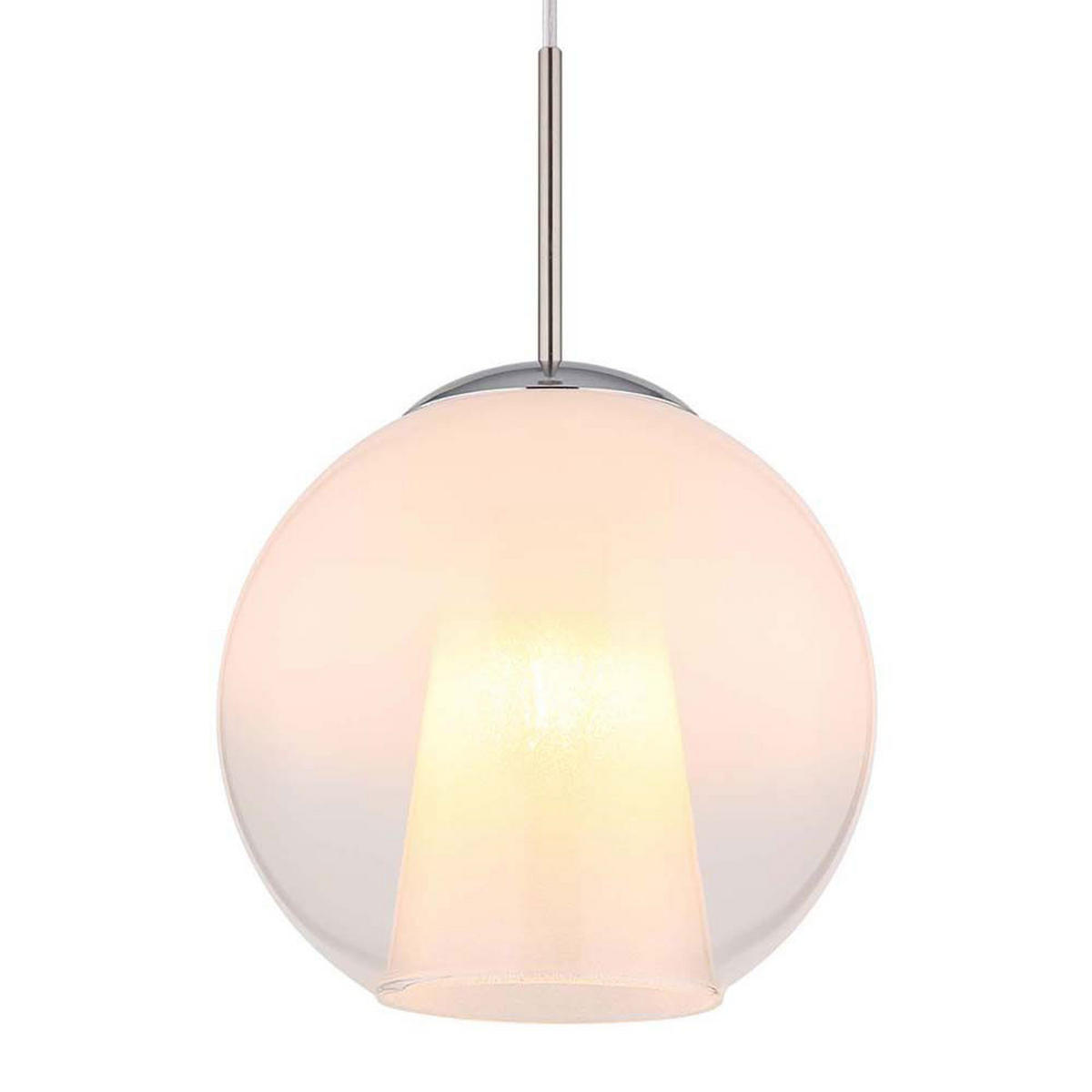LED HÄNGELEUCHTE BARRY METALL GLAS KLAR - Klar, Glas (25/25/120cm) - Globo Lighting
