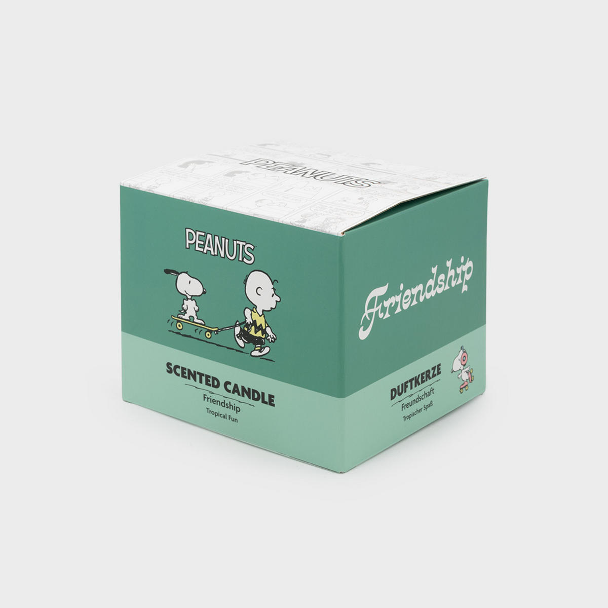 PEANUTS Duftkerzen - Grün, Naturmaterialien/Glas (8cm)