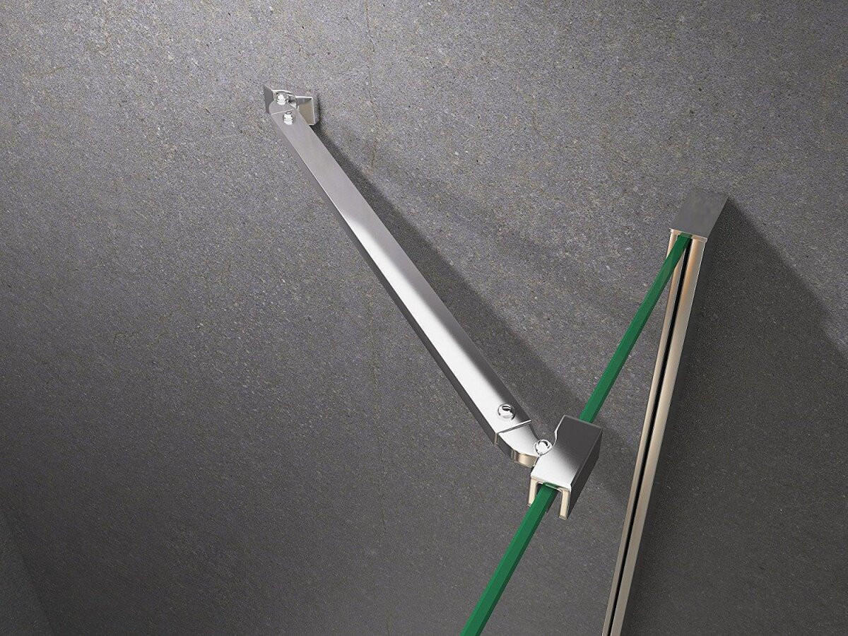 DUSCHKABINE Cornelia 100x80x195cm Eck+DS - Silberfarben, Glas (80/100/195cm) -  Glaswerk Westfalen