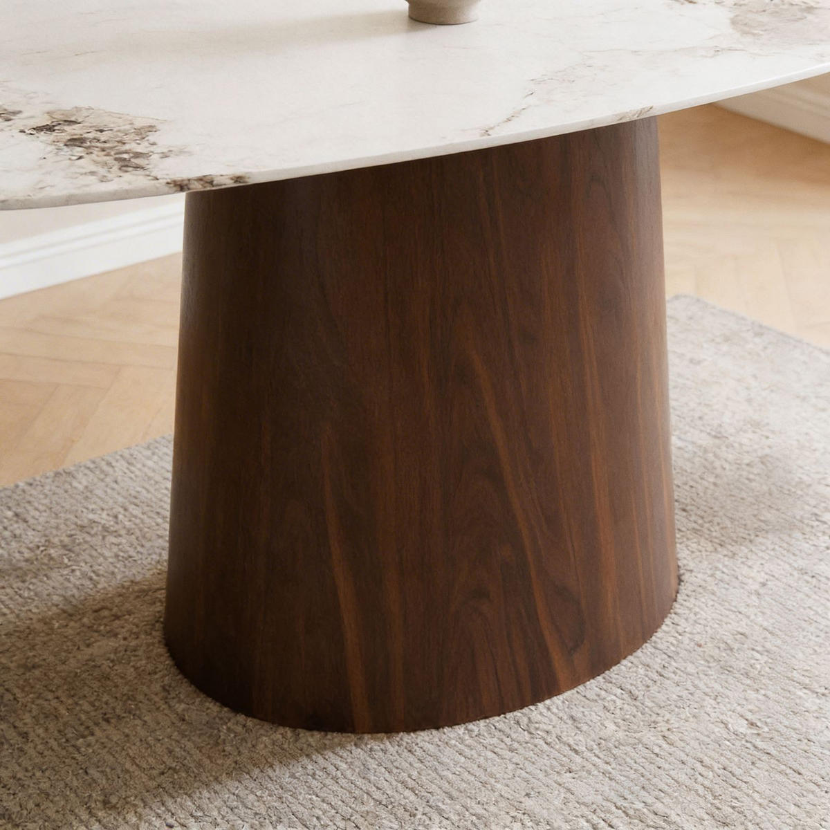 ESSTISCH NAMOS Marmor weiß - Weiß, Holzwerkstoff (90/180/75cm) - IDIMEX