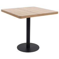 BISTROTISCH Industrial-Stil 80/80/75 cm aus Mdf, Stahl Hellbraun Quadratisch - Hellbraun, Holzwerkstoff (80/80/75cm) - vidaXL