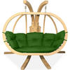 HÄNGESESSEL mit Gestell CALLISTO ,Grün - Grün, Holz/Textil (240/183/137cm) - KONSIMO®