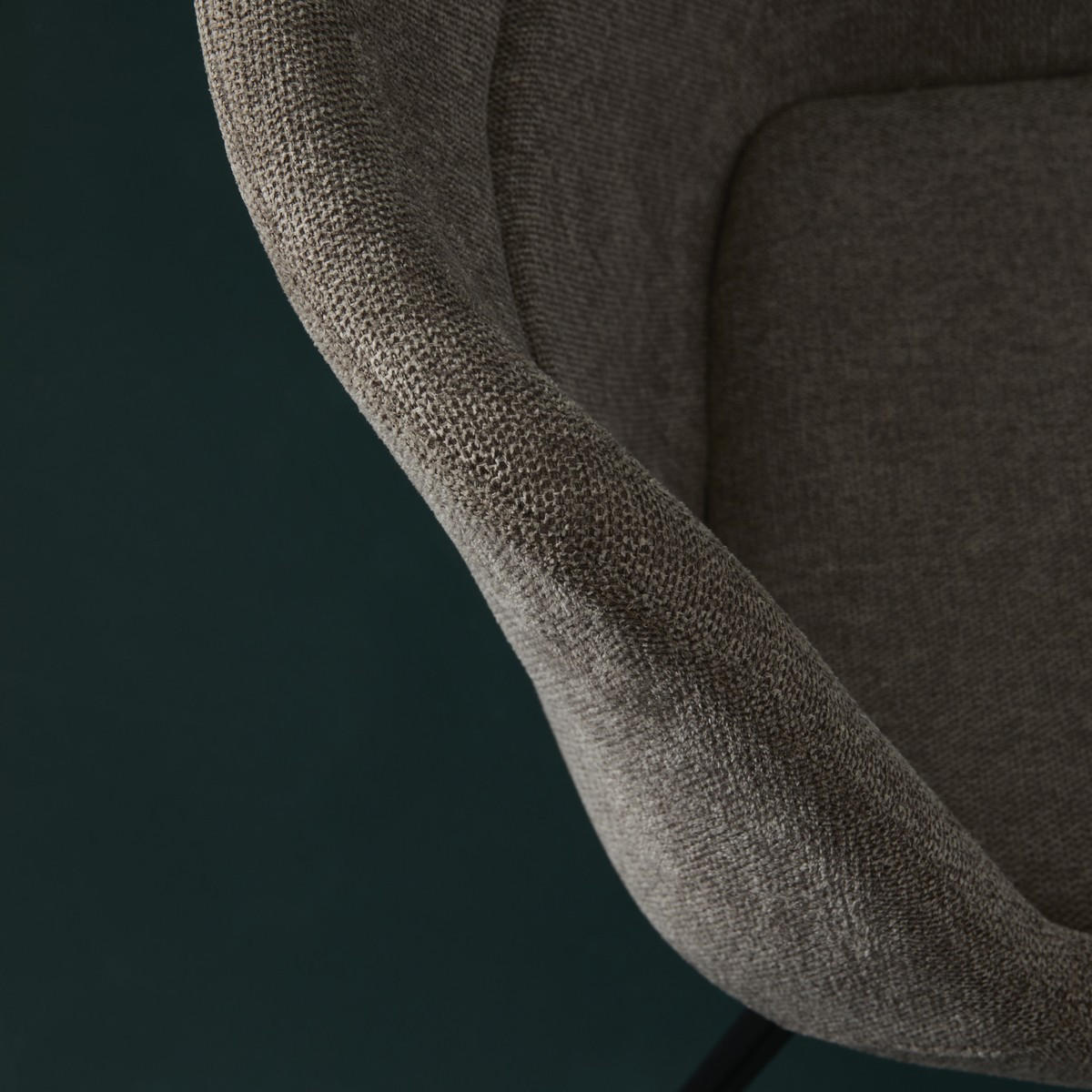 BRIDGE-SESSEL (Set aus 2) aus taupefarbenem stoff - colombe 64/58/79 cm - Beige, Metall (58/79/60cm) - Signature