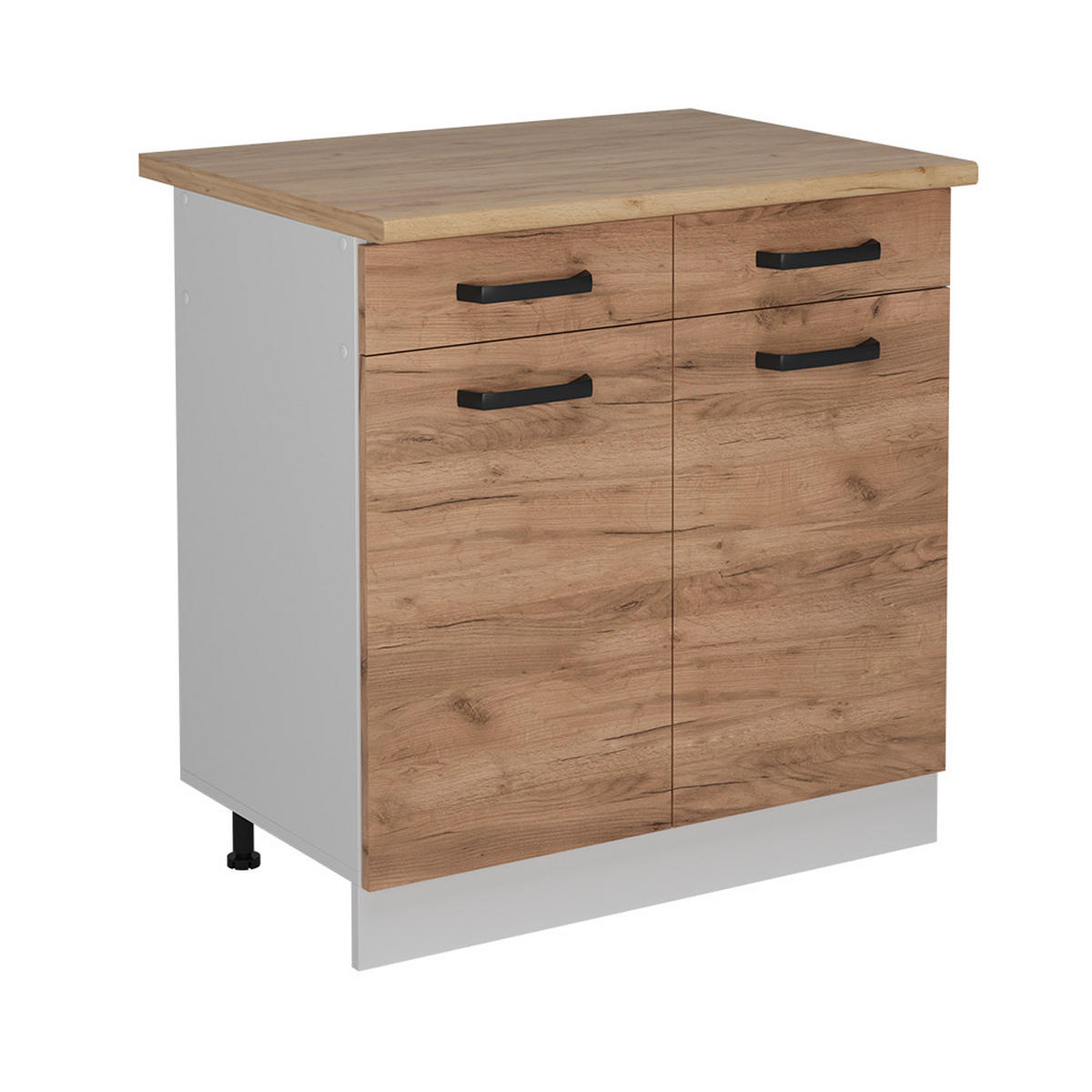 KÜCHENUNTERSCHRANK R-Line Goldkraft Eiche 80 cm AP Eiche - Honigeiche/Eiche Wotan, Holzwerkstoff (80/81.6/60cm) - Vicco