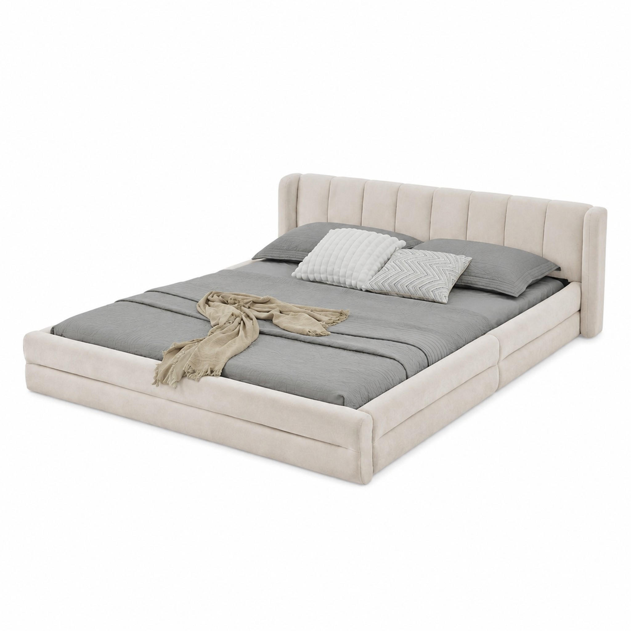 Beauniv Bett Beige 160x200 cm