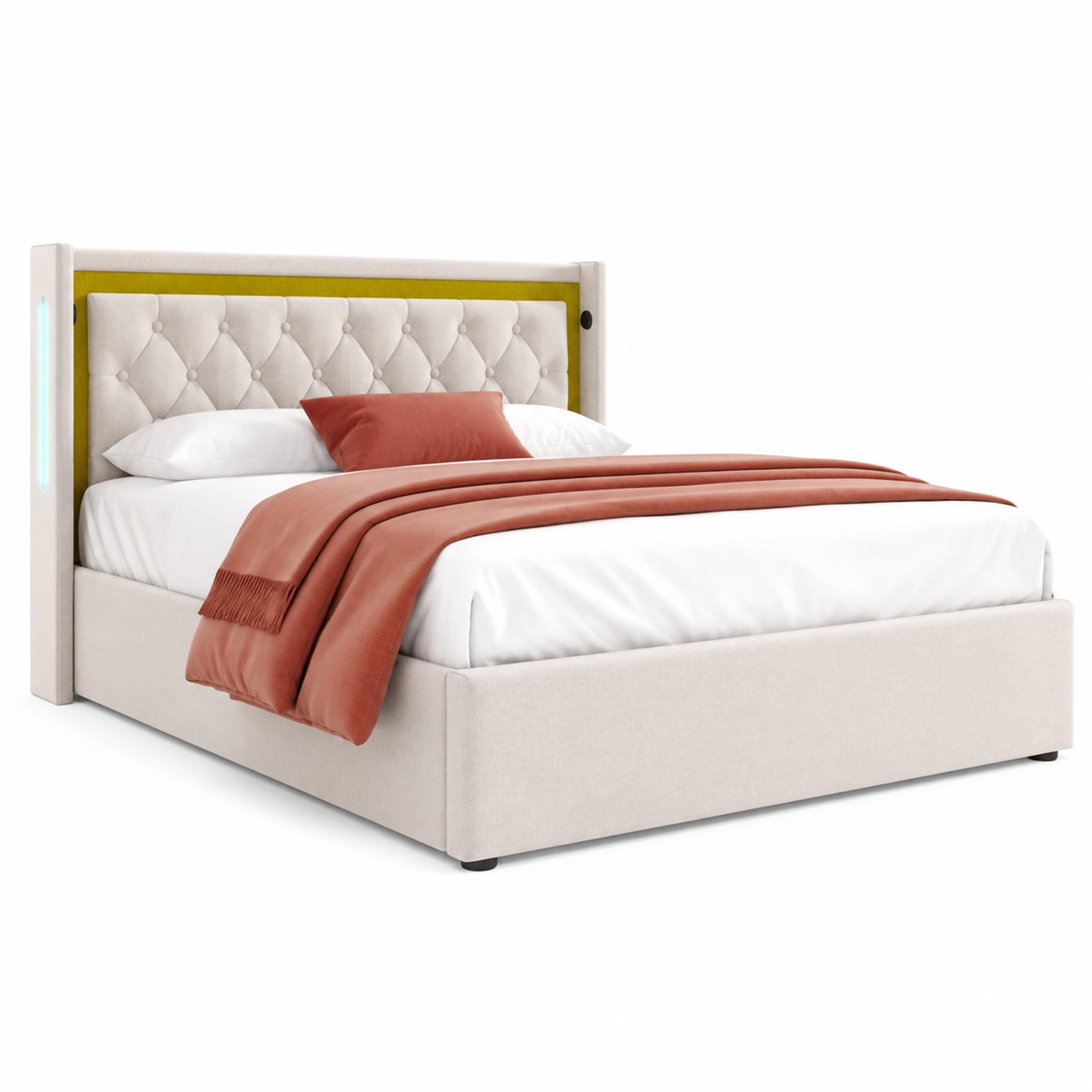 Meubliv Bett Beige 140x200 cm