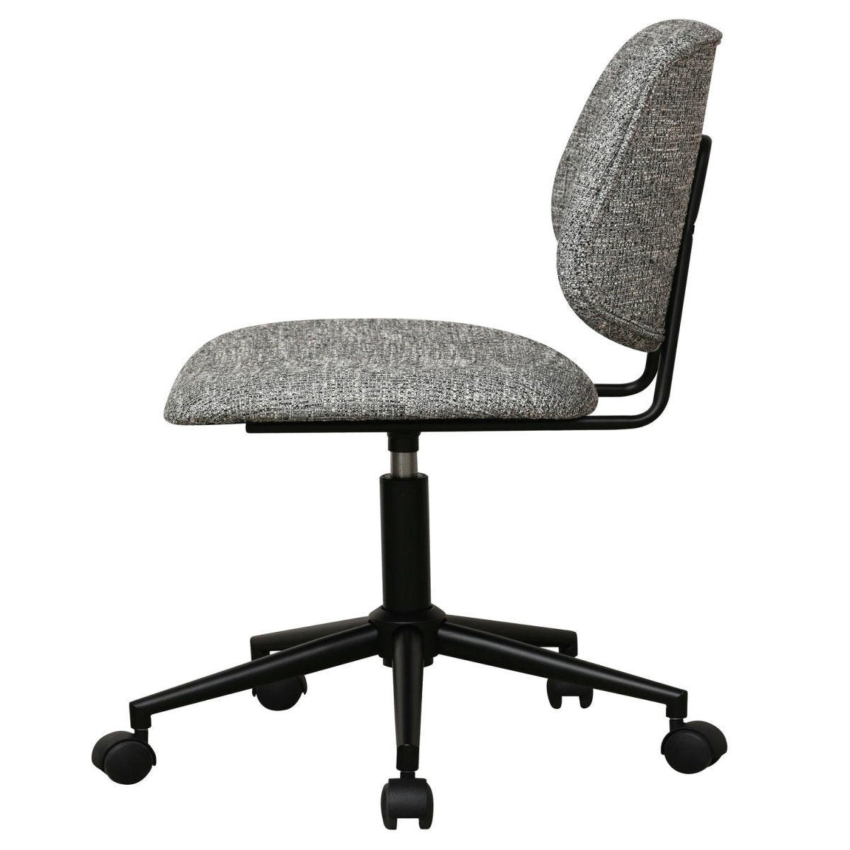 DREHSTUHL höhenverstellbar in Webstoff Grau - Schwarz/Grau, Textil/Metall (60/82/57cm) - Furnhouse