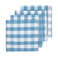 STOFFSERVIETTEN Vichy-Karo blau, 4er-Set 45/45 cm - Blau, Textil (45/45cm) - Homescapes