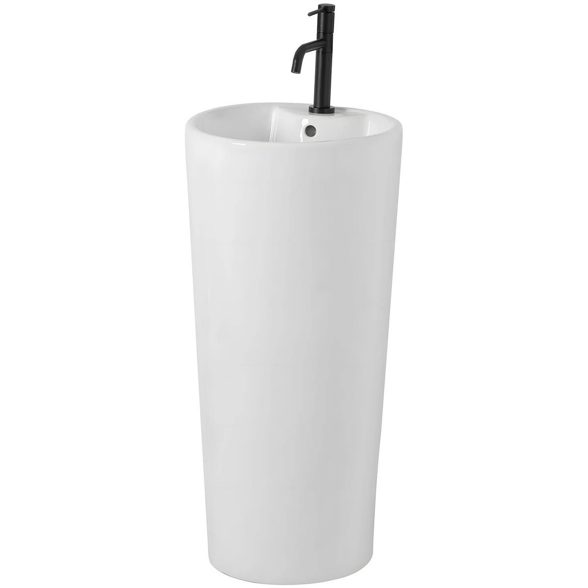 STANDWASCHBECKEN Rea Blanka - Weiß, Keramik (40/85/40cm) - REA