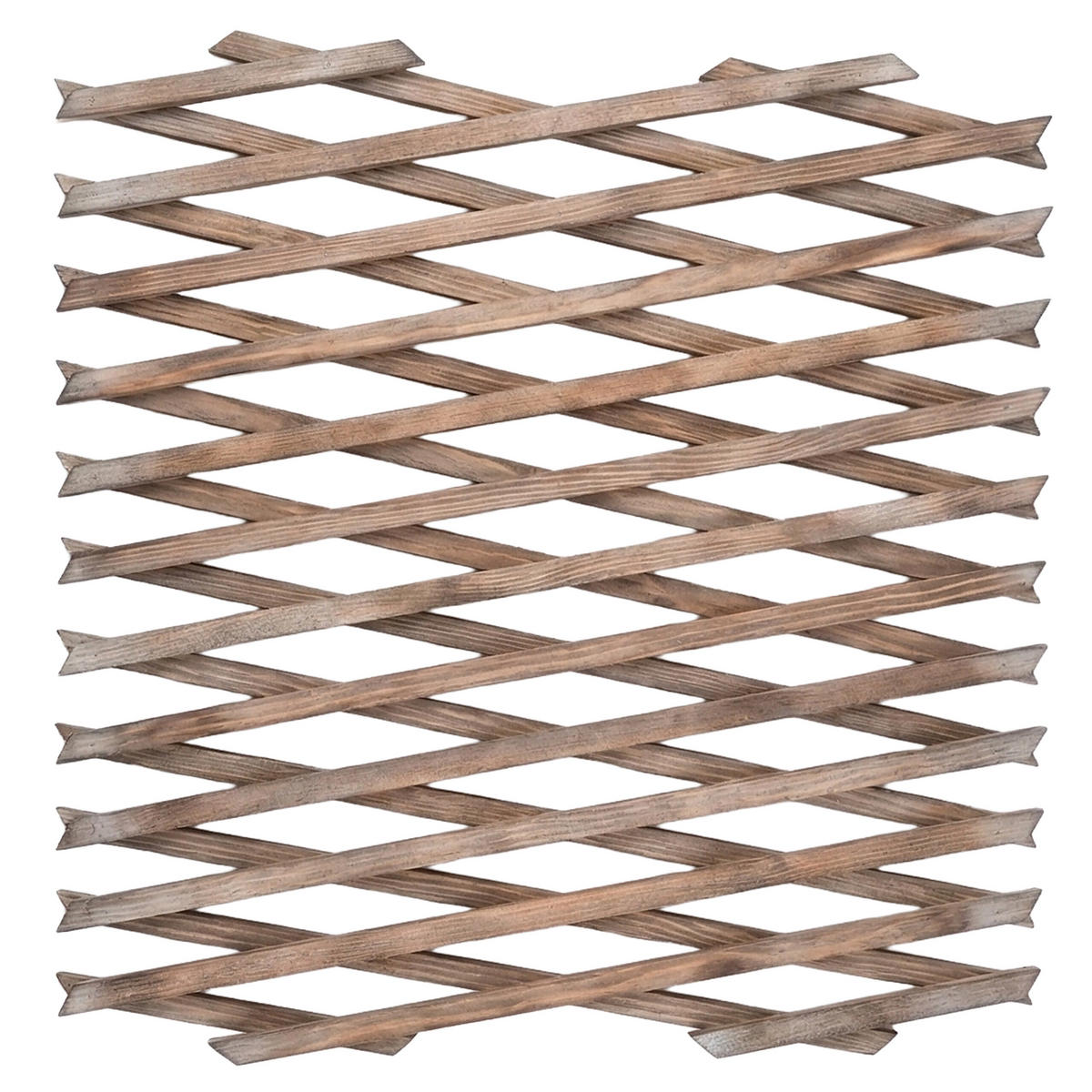 3XMŘÍŽE - hnědá, dřevo (90/310/1.5cm) - Relaxdays