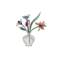 DEKOFIGUR Vogelstrauß 4/28 cm - Multicolor, Wellpappe (4/28/12cm) - KUNSTLOFT
