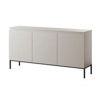 KOMODA Bemmi béžová 150 cm - černá/béžová, kov/kompozitní dřevo (150/75/35cm) - Selsey