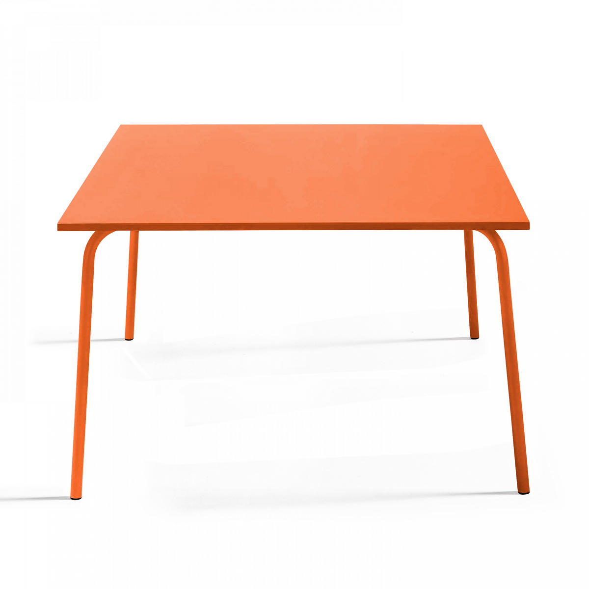 GARTENTISCH , Orangefarben - Orange, Metall (120/120/72cm) - Oviala