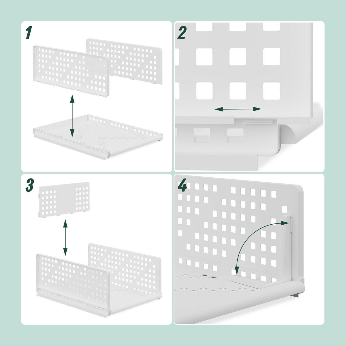3XSCHRANK Organizer - Weiß, Kunststoff (33.5/24.5/43.5cm) - Relaxdays