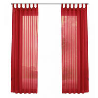 SCHLAUFENGARDINEN Voile 2er Set 245x140 cm Rot - Rot, Textil (140/245cm) - Gardinenbox.eu