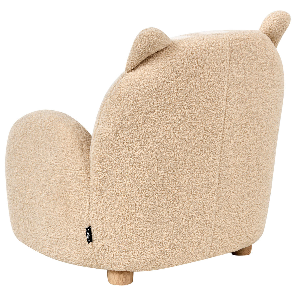 KINDERSESSEL Katze Bouclé Beige Zoar - Beige, Textil (55/59/54cm) - Beliani