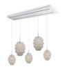 HÄNGELEUCHTE Echos 5-flammig Klar Ø 18/25cm - Klar/Weiß, Glas (18/18/20cm) - s.luce