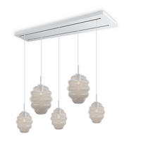 HÄNGELEUCHTE Echos 5-flammig Klar Ø 18/25cm - Klar/Weiß, Glas (18/18/20cm) - s.luce