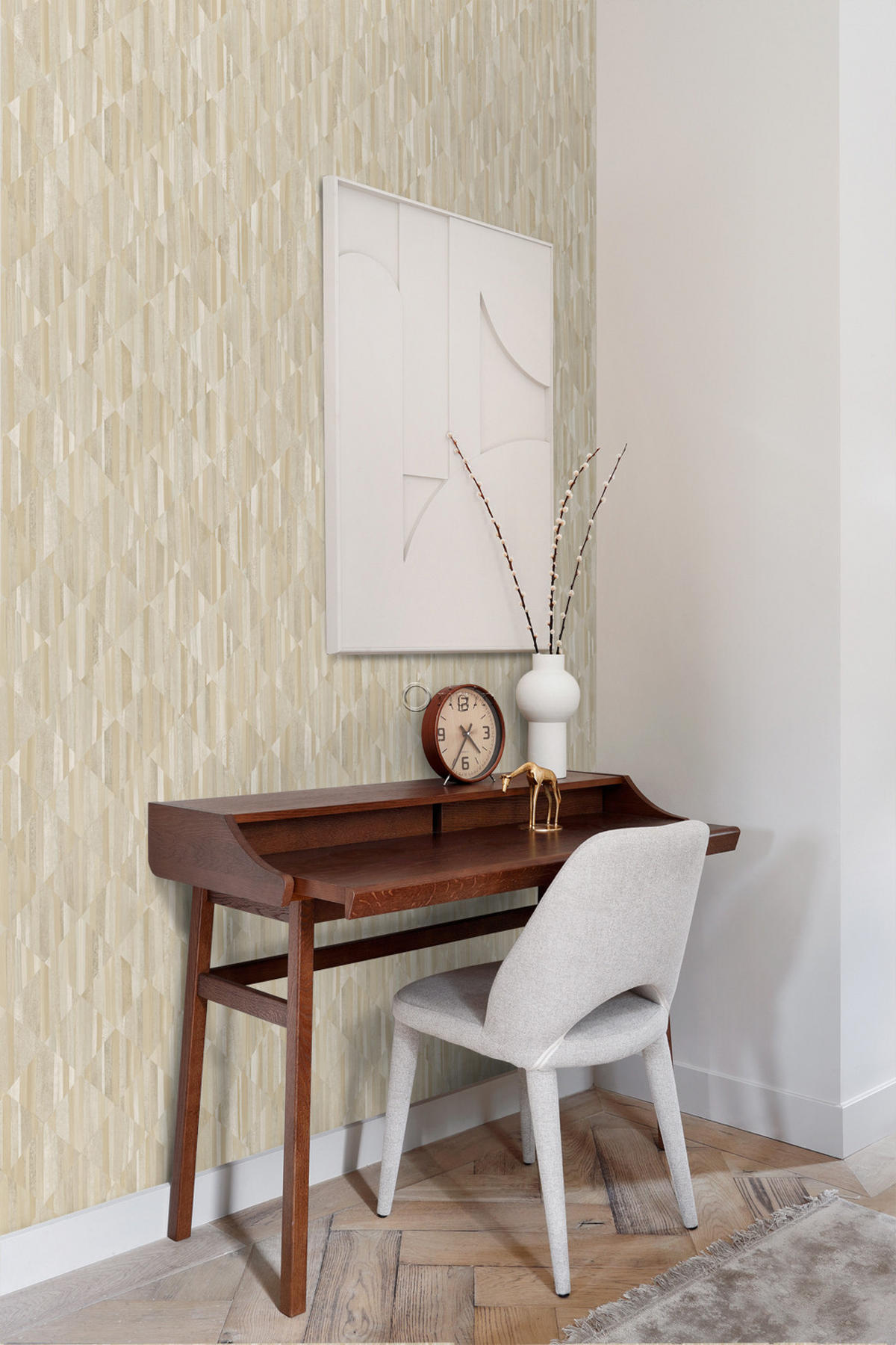TAPETE 3D Holzoptik 50 x 900 cm - Beige, Papier (50/900cm) - Origin Wallcoverings