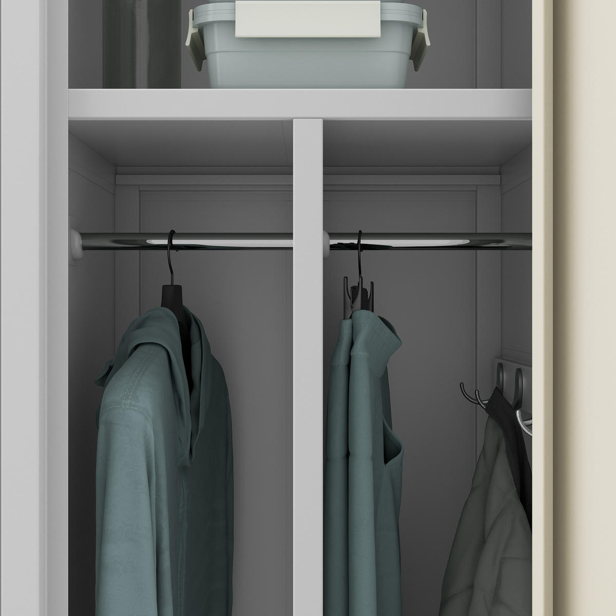 PERSONALSCHRANK KACPER 180x80x50 cm - Grau/Sonoma Eiche, Metall (80/180/50cm) - Jan Nowak